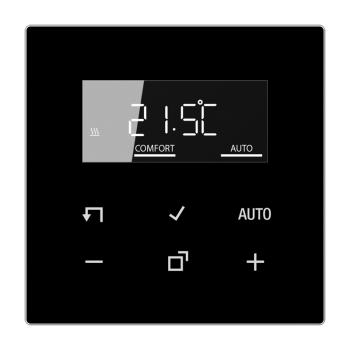 Jung TRDLS1790SW, Raumtemperaturregler mit Display Standard, Serie LS, schwarz