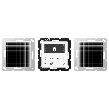Jung DABA2BTWW, Smart Radio DAB+ Bluetooth, Set Stereo, Serie A, alpinweiß
