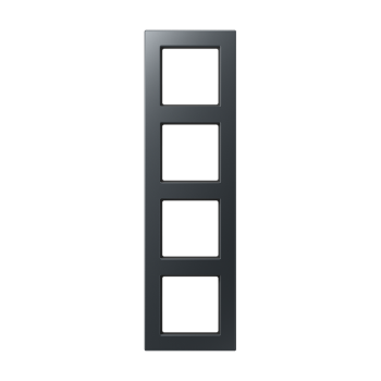 Jung A5584BFANM, Rahmen 4fach, senkrechte und waagerechte Montage, Thermoplast lackiert, A 550, anthrazit matt