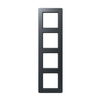 Jung AF584BFANM, Rahmen 4fach, senkrechte und waagerechte Montage, Thermoplast lackiert, A FLOW, anthrazit matt