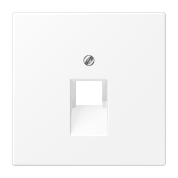 Jung LS969-1UAWWM, Abdeckung für IAE/UAE-Anschlussdosen 1 x 8-polig, Thermoplast lackiert, Serie LS, schneeweiß matt