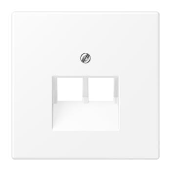 Jung LS969-2UAWWM, Abdeckung für IAE/UAE-Anschlussdosen 2 x 8-polig, Thermoplast lackiert, Serie LS, schneeweiß matt