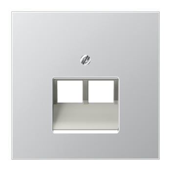 Jung AL2969-2UA, Abdeckung für IAE/UAE-Anschlussdosen 2 x 8-polig, Serie LS, Aluminium