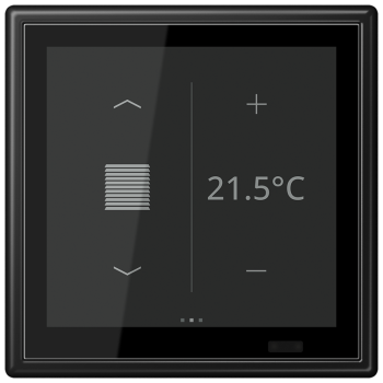 Jung LS459D1SSWM, KNX Raumcontroller LS TOUCH, Serie LS, graphitschwarz matt