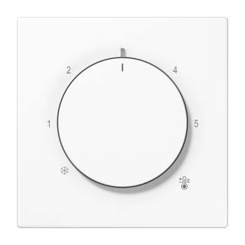 Jung LS1749BFWW, Abdeckung für Raumtemperaturregler-Einsätze, Serie LS, alpinweiß