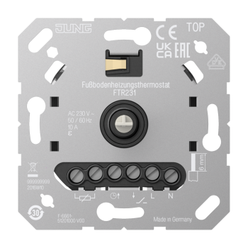 Jung FTR231, Fußbodenheizungsthermostat, Öffner, AC 230 V~