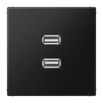 Jung MALS1153SWM, Multimedia-Anschlusssystem 2 x USB 2.0, Serie LS, graphitschwarz matt Jung MALS1153SWM, Multimedia-Anschlusssystem 2 x USB 2.0, Serie LS, graphitschwarz matt