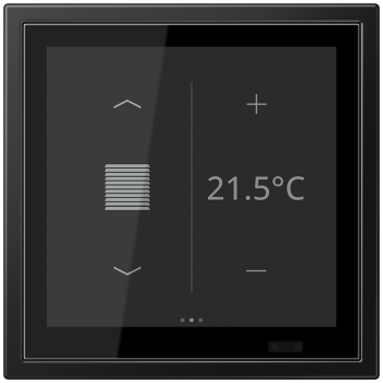 Jung LSZ459BFD1SSWM, KNX Raumcontroller LS TOUCH, NaV, graphitschwarz matt