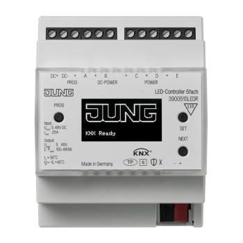 Jung 390051SLEDR, KNX LED-Controller 5fach DC 5 ... 48 V, REG 4 TE, Secure