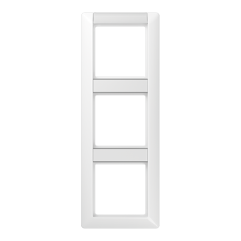 Jung SPAS583NAWW, Rahmen 3fach, mit Schriftfeld, senkrechte Montage, Duroplast antimikrobiell, AS 500, alpinweiß