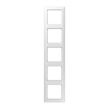 Jung SPAS585WW, Rahmen 5fach, senkrechte und waagerechte Montage, Duroplast antimikrobiell, AS 500, alpinweiß