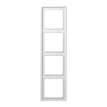 Jung SPLS984WW, Rahmen 4fach, senkrechte und waagerechte Montage, Duroplast antimikrobiell, LS 990, alpinweiß