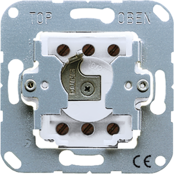 Jung 134.18, Schlüsselschalter mit Demontageschutz, Jalousie-Wendetaster, 1-pol. (1 Antrieb), 10 A 250 V ~