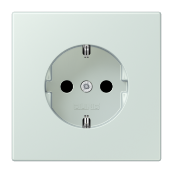 Jung LC1520KI215, SCHUKO Steckdose, 16 A 250 V ~, integrierter erhöhter Berührungsschutz, SAFETY+, Serie LS, céruléen pale