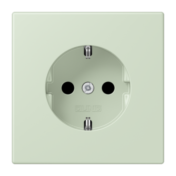 Jung LC1520KI218, SCHUKO Steckdose, 16 A 250 V ~, integrierter erhöhter Berührungsschutz, SAFETY+, Serie LS, vert anglâis pale