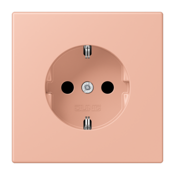 Jung LC1520KI231, SCHUKO Steckdose, 16 A 250 V ~, integrierter erhöhter Berührungsschutz, SAFETY+, Serie LS, rose clair