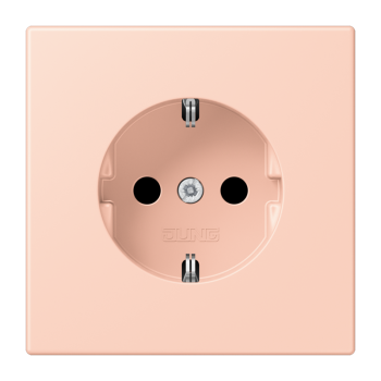 Jung LC1520KI234, SCHUKO Steckdose, 16 A 250 V ~, integrierter erhöhter Berührungsschutz, SAFETY+, Serie LS, l'ocre rouge clair