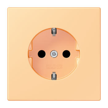 Jung LC1520KI258, SCHUKO Steckdose, 16 A 250 V ~, integrierter erhöhter Berührungsschutz, SAFETY+, Serie LS, terre sienne claire 59