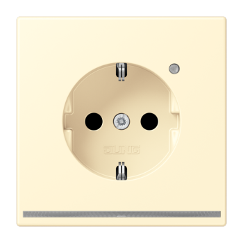 Jung LC1520-OLNW201, SCHUKO Steckdose, 16 A 250 V ~, mit LED-Orientierungslicht, integrierter erhöhter Berührungsschutz, SAFETY+, Serie LS, blanc