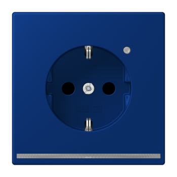 Jung LC1520-OLNW261, SCHUKO Steckdose, 16 A 250 V ~, mit LED-Orientierungslicht, integrierter erhöhter Berührungsschutz, SAFETY+, Serie LS, bleu outremer foncé