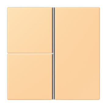 Jung LC403TSA258, Tastensatz 3fach, F40, Serie LS, terre sienne claire 59