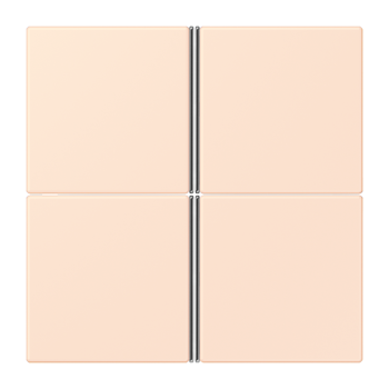 Jung LC404TSA226, Tastensatz 4fach, F40, Serie LS, orange pâle