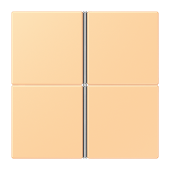 Jung LC404TSA258, Tastensatz 4fach, F40, Serie LS, terre sienne claire 59