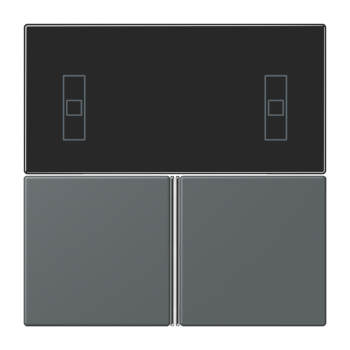 Jung LC4093TSA202, Tastensatz 3fach, F40 Raumcontroller, Serie LS, gris foncé 31