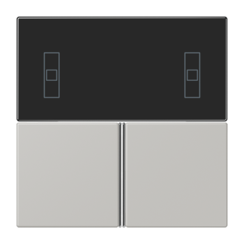 Jung LC4093TSA205, Tastensatz 3fach, F40 Raumcontroller, Serie LS, gris clair 31