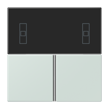 Jung LC4093TSA215, Tastensatz 3fach, F40 Raumcontroller, Serie LS, céruléen pale