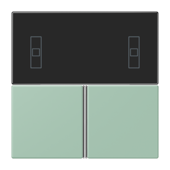 Jung LC4093TSA217, Tastensatz 3fach, F40 Raumcontroller, Serie LS, vert anglais clair