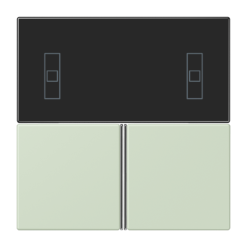 Jung LC4093TSA218, Tastensatz 3fach, F40 Raumcontroller, Serie LS, vert anglâis pale