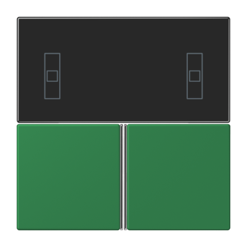 Jung LC4093TSA219, Tastensatz 3fach, F40 Raumcontroller, Serie LS, vert foncé