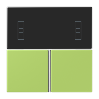 Jung LC4093TSA221, Tastensatz 3fach, F40 Raumcontroller, Serie LS, vert clair