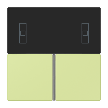 Jung LC4093TSA222, Tastensatz 3fach, F40 Raumcontroller, Serie LS, vert jaune clair