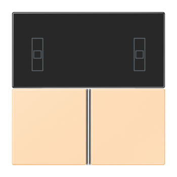 Jung LC4093TSA223, Tastensatz 3fach, F40 Raumcontroller, Serie LS, ocre