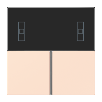 Jung LC4093TSA226, Tastensatz 3fach, F40 Raumcontroller, Serie LS, orange pâle