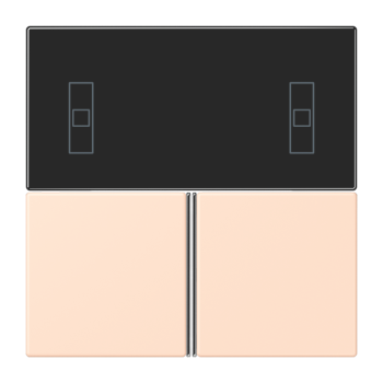 Jung LC4093TSA228, Tastensatz 3fach, F40 Raumcontroller, Serie LS, rose pâle