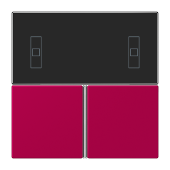 Jung LC4093TSA230, Tastensatz 3fach, F40 Raumcontroller, Serie LS, rouge rubia