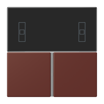 Jung LC4093TSA235, Tastensatz 3fach, F40 Raumcontroller, Serie LS, terre sienne brûlée 31