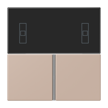 Jung LC4093TSA240, Tastensatz 3fach, F40 Raumcontroller, Serie LS, ombre brûlée claire