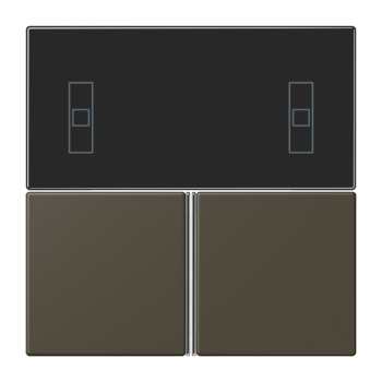 Jung LC4093TSA241, Tastensatz 3fach, F40 Raumcontroller, Serie LS, ombre naturelle 31