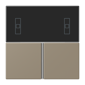 Jung LC4093TSA242, Tastensatz 3fach, F40 Raumcontroller, Serie LS, ombre naturelle moyenne