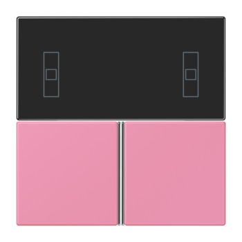 Jung LC4093TSA246, Tastensatz 3fach, F40 Raumcontroller, Serie LS, rose vif