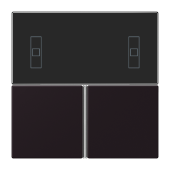 Jung LC4093TSA248, Tastensatz 3fach, F40 Raumcontroller, Serie LS, noir d'ivoire