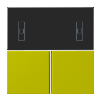 Jung LC4093TSA249, Tastensatz 3fach, F40 Raumcontroller, Serie LS, vert olive vif