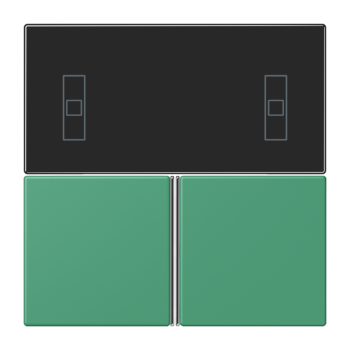 Jung LC4093TSA250, Tastensatz 3fach, F40 Raumcontroller, Serie LS, vert 59