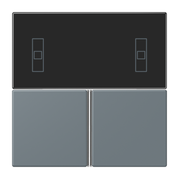 Jung LC4093TSA251, Tastensatz 3fach, F40 Raumcontroller, Serie LS, gris 59