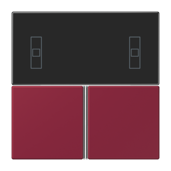 Jung LC4093TSA255, Tastensatz 3fach, F40 Raumcontroller, Serie LS, le rubis