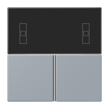 Jung LC4093TSA257, Tastensatz 3fach, F40 Raumcontroller, Serie LS, gris clair 59